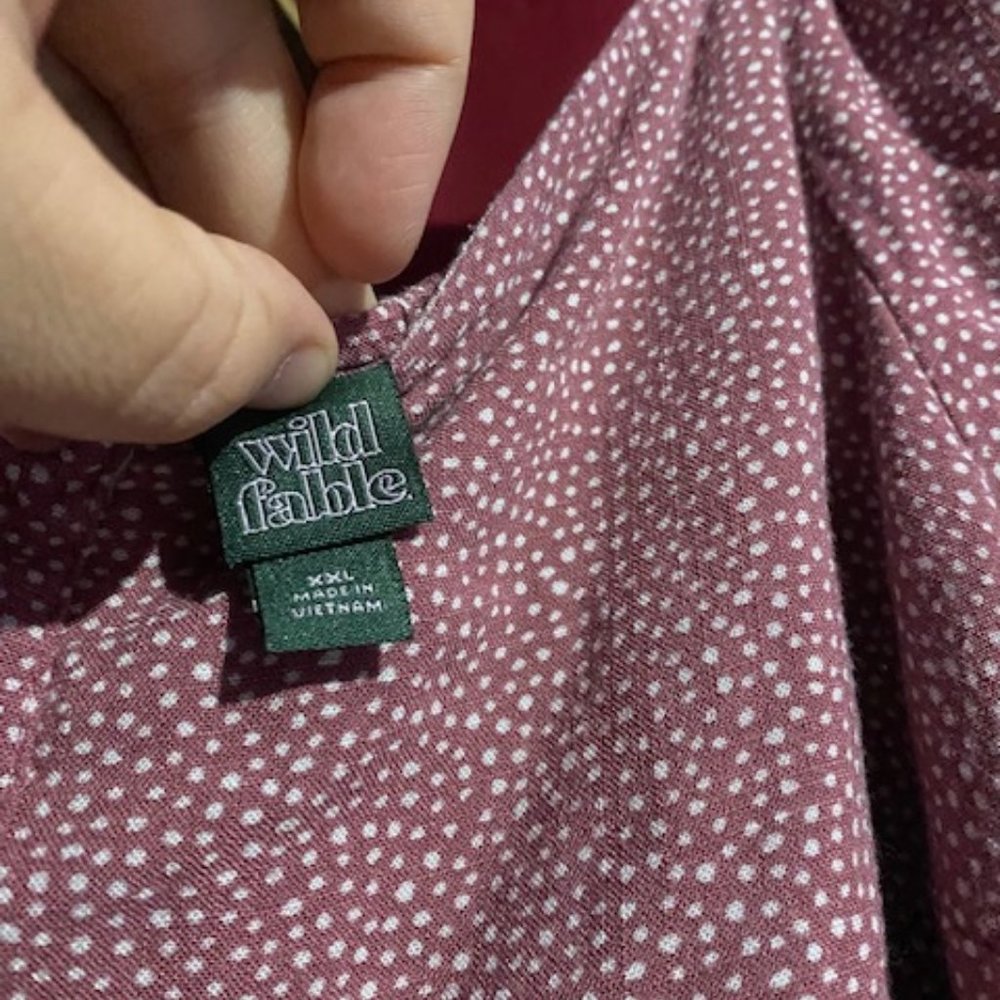 Cute pink dotted babydoll dress